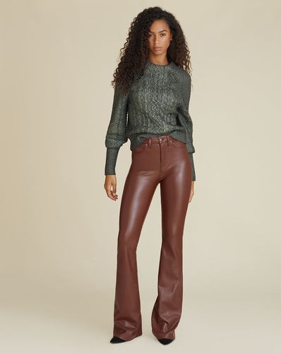 Beverly High-Rise Skinny Flare Vegan Leather Jean