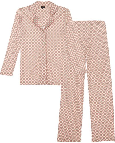 Bella Printed Long Sleeve Top & Pant Pajama Set | Small Print Cotton Set