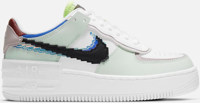 W AF1 Shadow SE Sneakers in Barely Green/Black White Plati Bandier