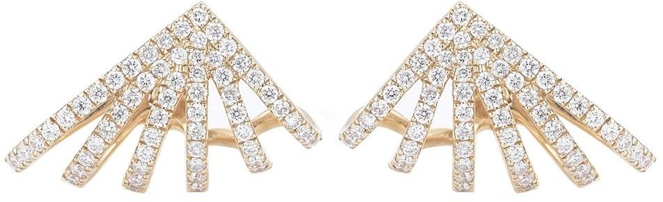 Sarah Leah Six Burst Diamond Earrings