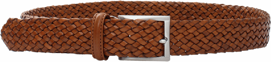Leather Tubular Braided Belt