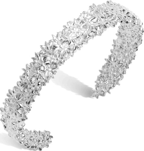 Flower Bracelet Closed - White - 18K - One Size