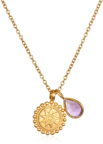 Mandala Birthstone Necklace - February