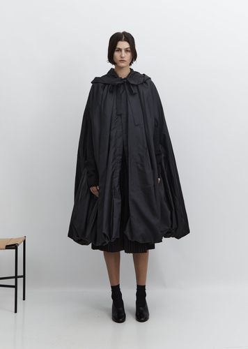 Comme des Garçons Long Taffeta Cape Coat Black Size: S