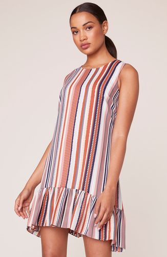 Down to Earth Striped Shift Dress