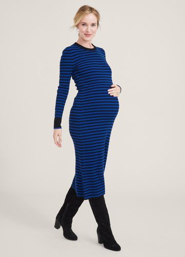 HATCH Maternity The Candace Sweater Dress, Regal/black Stripe, Size 0