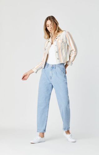 Sienna Cut-off Crop Jacket In Spring Stripe Stretch