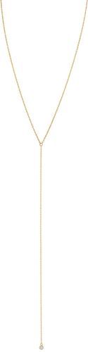 Cz Bezel Lariat Necklace By Sloan (gold-sloan)