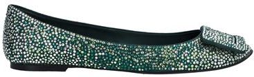 Donna Ballerine Verde scuro 34.5 Fibre tessili