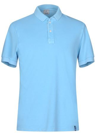 Uomo Polo Celeste M 100% Cotone