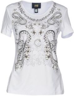 Donna T-shirt Bianco S 95% Viscosa 5% Elastan