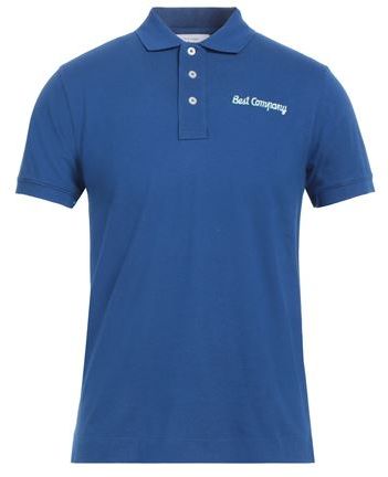 Uomo Polo Blu S 100% Cotone