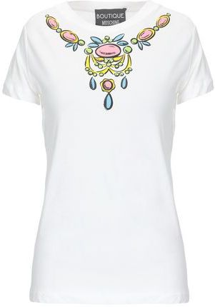 Donna T-shirt Bianco 36 100% Cotone