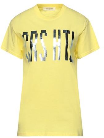 Donna T-shirt Giallo L 100% Cotone