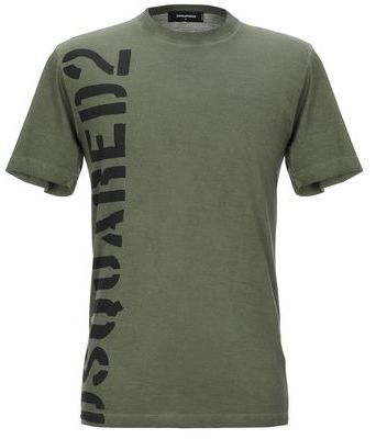 Uomo T-shirt Verde militare XXS 100% Cotone