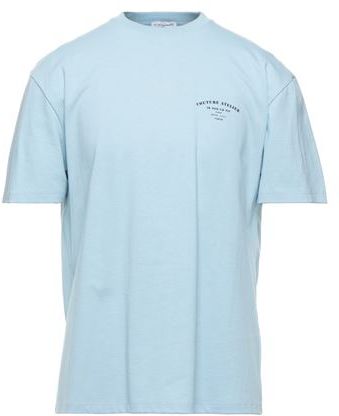 Uomo T-shirt Celeste XS 100% Cotone