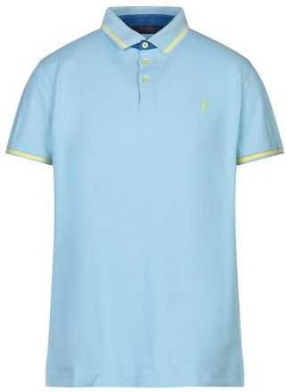 Uomo Polo Celeste S 100% Cotone