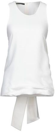 Donna Top Bianco 38 55% Rayon 45% Acetato Seta