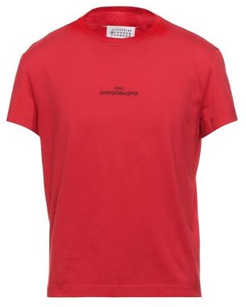 Uomo T-shirt Rosso 44 100% Cotone