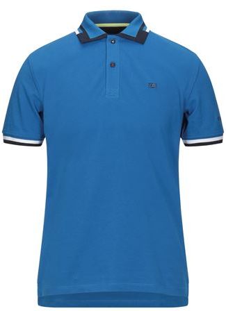 Uomo Polo Blu S 100% Cotone