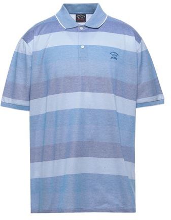 Uomo Polo Celeste S 100% Cotone