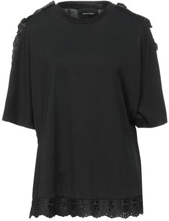 Donna T-shirt Nero XXS 100% Cotone Poliammide Poliestere