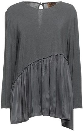 Donna T-shirt Grigio 40 62% Modal 26% Lana 12% Elastan Viscosa