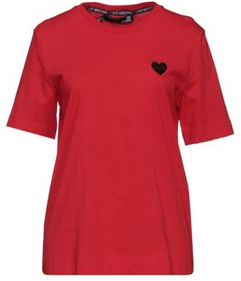Donna T-shirt Rosso 38 100% Cotone Elastan
