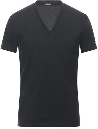 Uomo T-shirt intima Nero M 95% Cotone 5% Elastan