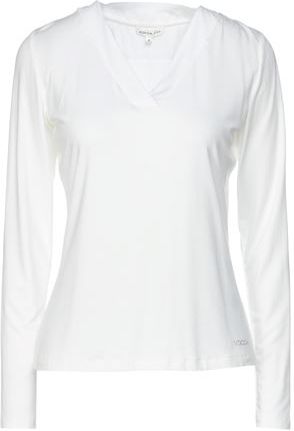 Donna T-shirt Bianco M 94% Viscosa 6% Elastan Poliestere