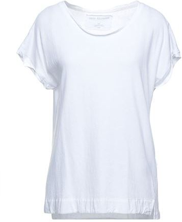 Donna T-shirt Bianco M 48% Cotone 48% Lino 4% Elastan