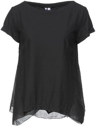 Donna T-shirt Nero S 70% Cotone 30% Ramiè