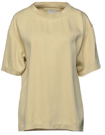 Donna T-shirt Giallo chiaro XS 100% Seta