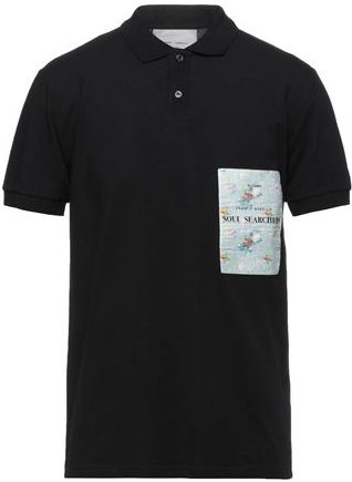 Uomo Polo Nero S 100% Cotone