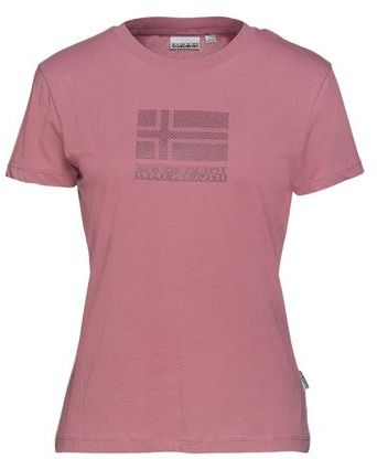 Donna T-shirt Rosa antico XXS 100% Cotone Elastan