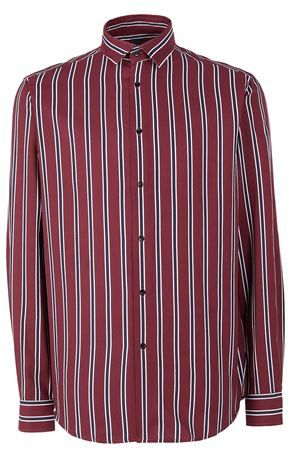 Uomo Camicia Bordeaux M 55% Viscosa 45% Cotone