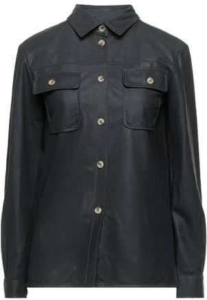 Donna Camicia Nero 38 100% Pelle di agnello