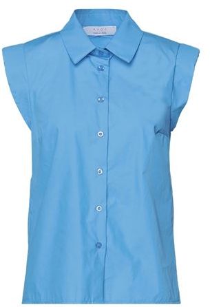 Donna Camicia Azzurro M 100% Cotone