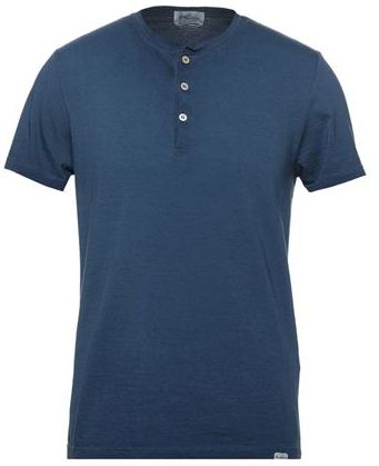 Uomo T-shirt Blu 46 100% Cotone