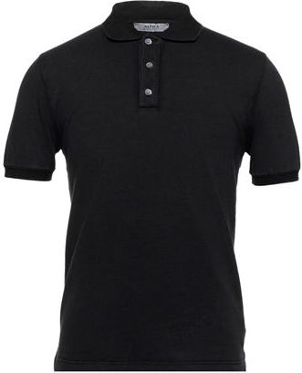 Uomo Polo Nero 46 100% Cotone