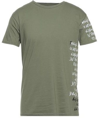 Uomo T-shirt Verde militare S 100% Cotone
