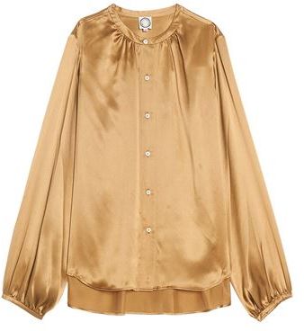 Donna Blusa Khaki 40 100% Seta