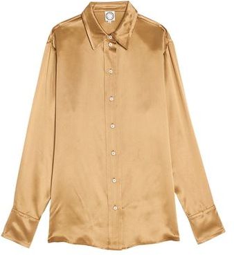 Donna Camicia Khaki 42 100% Seta