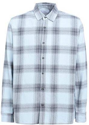 Uomo Camicia Celeste M 100% Cotone