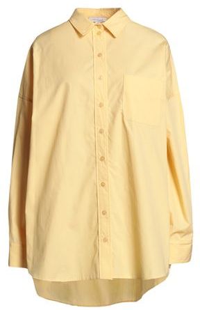 Donna Camicia Giallo S 100% Cotone