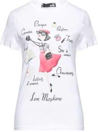 Donna T-shirt Bianco 40 95% Cotone 5% Elastan