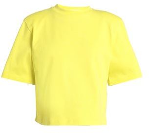 Donna T-shirt Giallo 38 100% Cotone
