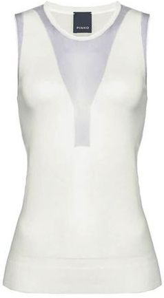 Donna Top Bianco XS Lana