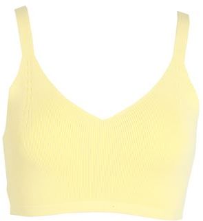 Donna Top Giallo XS 100% Poliestere