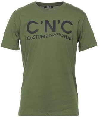 Uomo T-shirt Verde militare S 100% Cotone